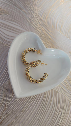 Argollas doble tono